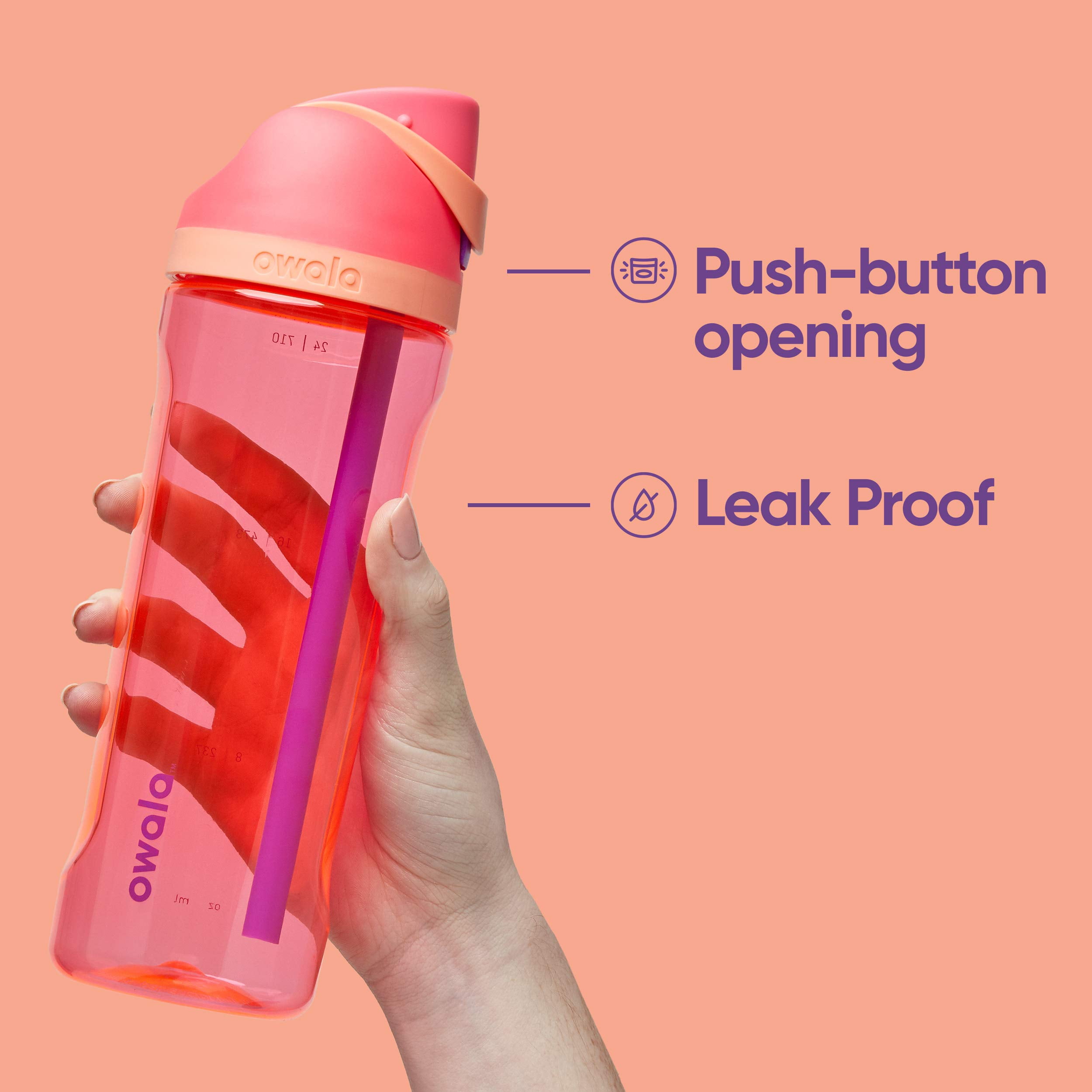 Owala FreeSip 32-oz. Stainless Steel Water Bottle Combo Pack - Pink and  Blue 847280074815
