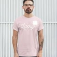 thumbnail image 3 of Tee Hunt Lucky Shamrock T-Shirt St. Patrick's Day Funny Holiday Men's Tee, Light Pink, 4X-Large, 3 of 5