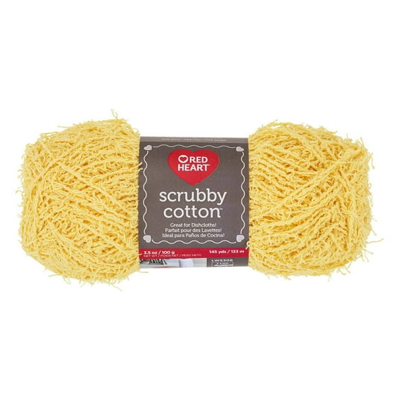 Fil Red Heart® Scrubby Cotton™, coton #4 moyen, 3,5 oz/100 g, 145 verges