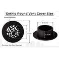 thumbnail image 3 of Spooky Gothic Round Vent cover 5" Duct Opening (Overall 6-1/2") Spider Web Design Solid Cast Aluminum Register | Powder Coated BLACK with Detachable Steel Metal Louver-Without Holes for Floor, 3 of 11