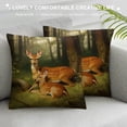 thumbnail image 3 of Chilfamy Deer Baby Bird Pillow Cushion Covers for Home Decor Sofa Couch Bedroom Car Chair 1PC 12x12in, 3 of 5