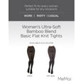 thumbnail image 2 of MeMoi Women's Ultra-Soft Bamboo Blend Basic Flat Knit Tights - Womens - Female, Medium/Large, Black, 2 of 10