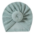 thumbnail image 2 of THDHVS Newborn Hats,Baby HatSolid Color Knitted Beanie with Ball Decor Striped Headband Soft Hair Accessory Hat for Baby Girls Mint Green Free Size, 2 of 3