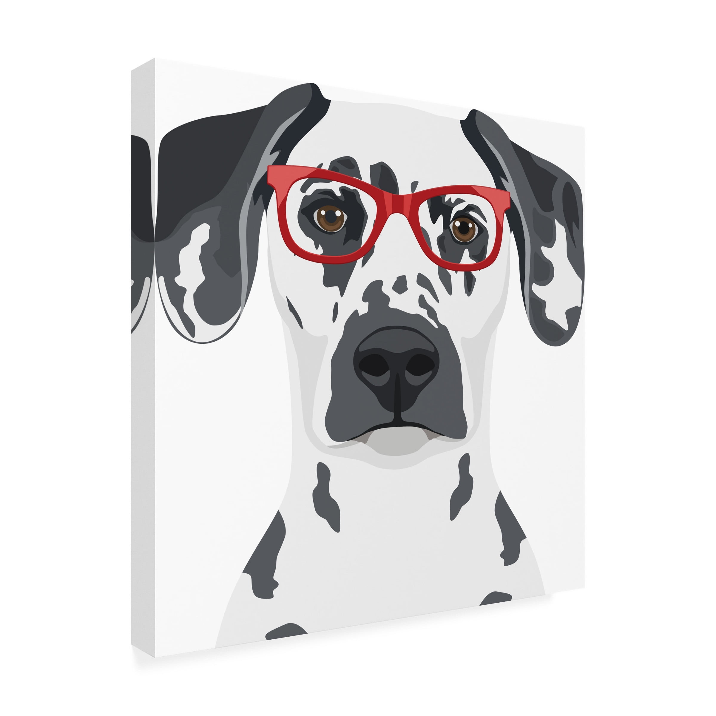 Furbaby Affiliates 'Dalmatian Wearing Hipster Glasses' Canvas Art