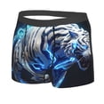 thumbnail image 2 of Balery Futuristic Blue Light White Tiger Men's Boxer Briefs, Soft and Breathable Cotton Underwear with nylon Waistband-Large, 2 of 9