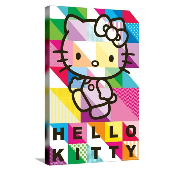 Hello Kitty - Patterns Canvas Wall Poster, 14.725" x 22.375"