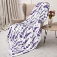 thumbnail image 3 of Disketp Lavender Flowers Cozy Flannel Fleece Throw Blanket: Has a velvety texture for All Seasons - Perfect for Women, Men, & Kids"50"x40", 3 of 6