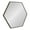 Walnut Brown, variant on Kate and Laurel Rhodes Modern Hexagon Wall Mirror, 22 x 31, Natural Teak, Chic Geometric Mirror for Wall