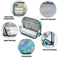 thumbnail image 4 of Standing Pencil Case with Base Large Capacity Stationery Pouch Pen Bag with Zipper for Women Men Tie-dye Dandelions Pattern, 4 of 7