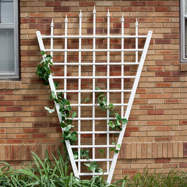Duratrel Estate 58 X 94 White Vinyl Fan Trellis Com White Vinyl Fan Trellis, White Vinyl Garden Trellis