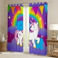 thumbnail image 2 of Erosebridal Monogrammed R Curtains and Drapes (52x63), Dreamy Unicorn Curtains for Living Room, Initial A to Z Letter Blackout Curtains for Bedroom, Window Curtains Room Decoration, 2 of 6