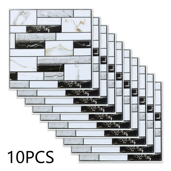 3D Crystal Tile Stickers,NKTIER 10PCS 3D DIY Removable Self-adhesive Waterproof Wall Tiles,Wall Sticker Tile Brick self-adhesive waterproof wall tilesKitchen Bathroom Home Decor