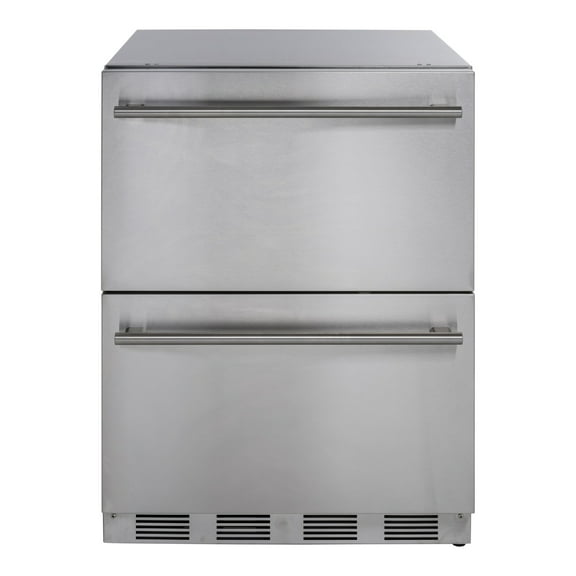 Maxximum Premium Outdoor Refrigerator with 2 Drawers 24" W 150 Can Capacity In Stainless Steel Finish (MAXRD24O)