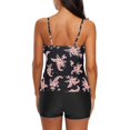 thumbnail image 2 of Pisexur Women Tankini Swimsuits with Boy Shorts Ladies Tummy Control Two Piece Bathing Suits Ruffle Swim Tank Top Swimwear - Swimsuit for Women Two Piece, 2 of 5