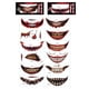 thumbnail image 2 of Xihbxyly Pegatinas de Maquillaje de Halloween, Diseño Realista de Payaso de Terror, Tatuajes Temporales Extraíbles, Fácil Aplicación, Accesorio para Fiesta de Disfraces, Material Duradero y Seguro, J, 2 of 7