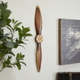 thumbnail image 2 of DecMode Brown Metal 2 Blade Airplane Propeller Wall Decor with Aviation Detailing, 2 of 8