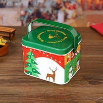 Gumesh Christmas Cookie Tin Set with Lids, Embossed Metal Candy Containers for Chocolate & Cookies, Airtight Holiday Gift Boxes for Party Favors and Wrapping