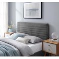 thumbnail image 2 of Tufted Headboard, Full Queen, Grey Gray, Velvet, Mid Century Bedroom, Modern Contemporary Boutique HB35664, 2 of 7