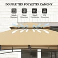 thumbnail image 3 of Outsunny 8' x 5' Grill Gazebo, Double Tiered Outdoor BBQ Gazebo with LED Light, 2 Side Shelves, Hooks and Bottle Opener for Patio Yard, Dark Brown, 3 of 9
