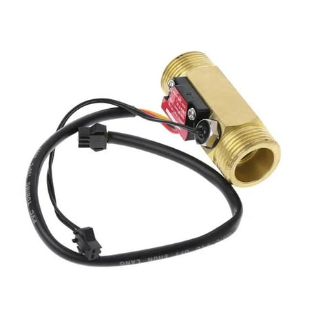

G3/4 Flow Sensor Water Flow Switch With Temperature Detection For Liquid Sensor Copper Shell Hall Flow Meters