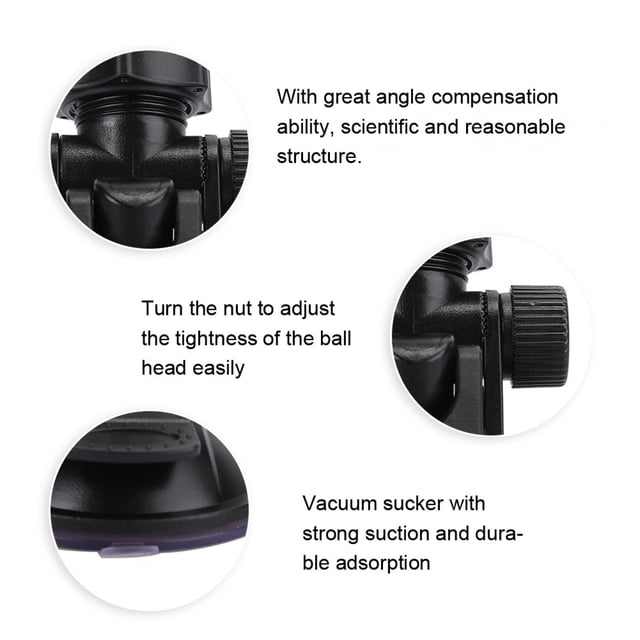 Dash Cam Mount, 2Pcs Camera Suction Mount, Mini Mounted Holder For Car, 360 Degree Adjustable, Easy To Install And Use, Strong SuctionSingle Buckle Without Slot