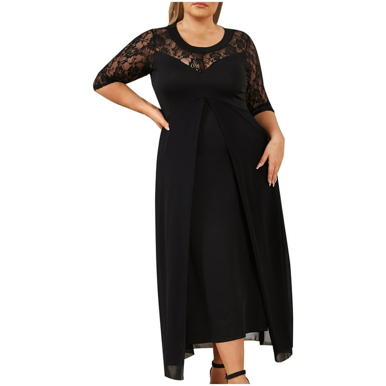 Feancey Mother off The Bride Dresses for Curvy Women Plus Size