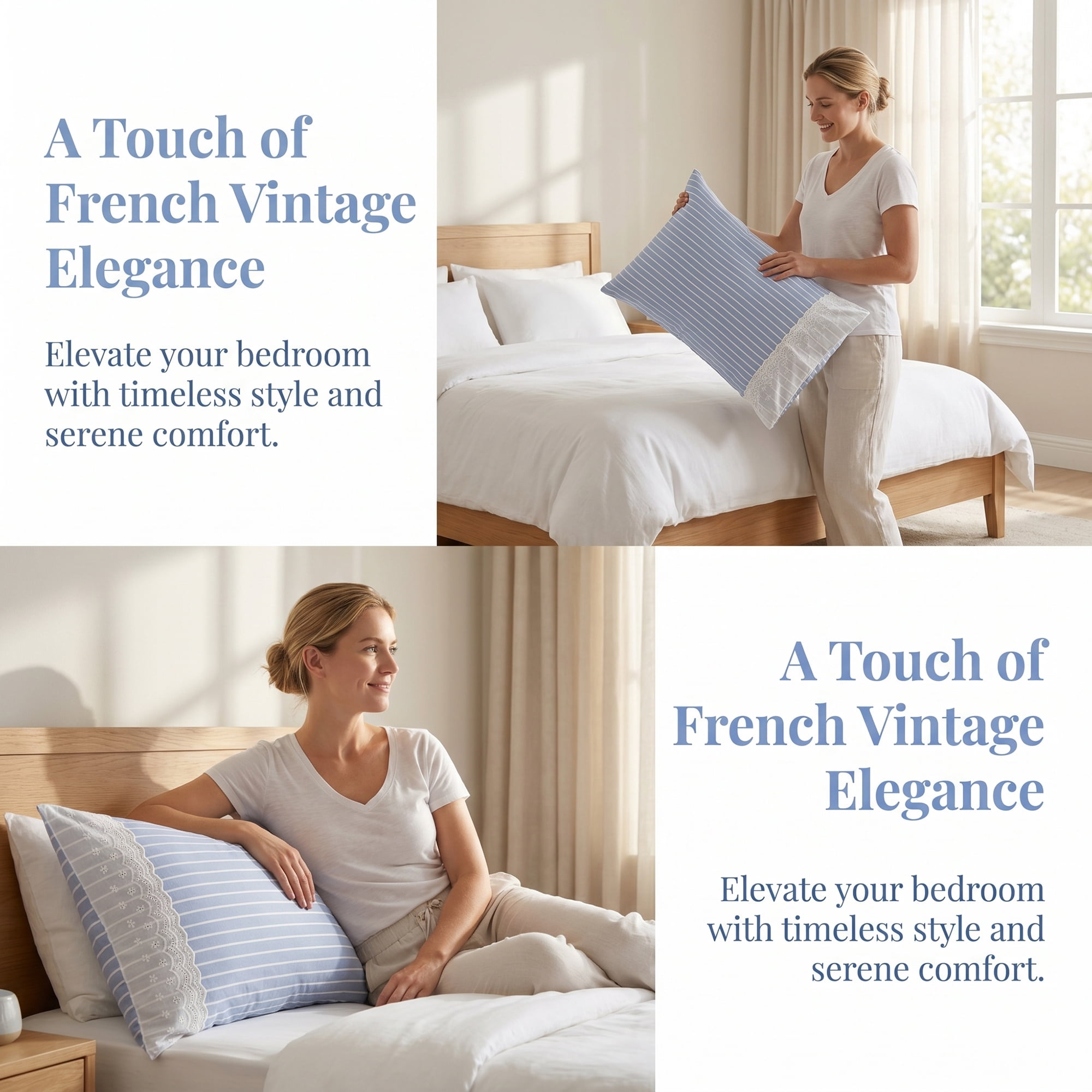 Unique Bargains 2 Pcs Cotton Pillowcase Smooth Cooling Pillow Case Envelope Closure Blue E