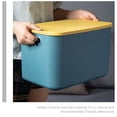 thumbnail image 5 of RUNROTOO Rectangular Plastic Storage Bin for Home and Office 1Pcs 10.2X7.4X6.4in Blue, 5 of 8