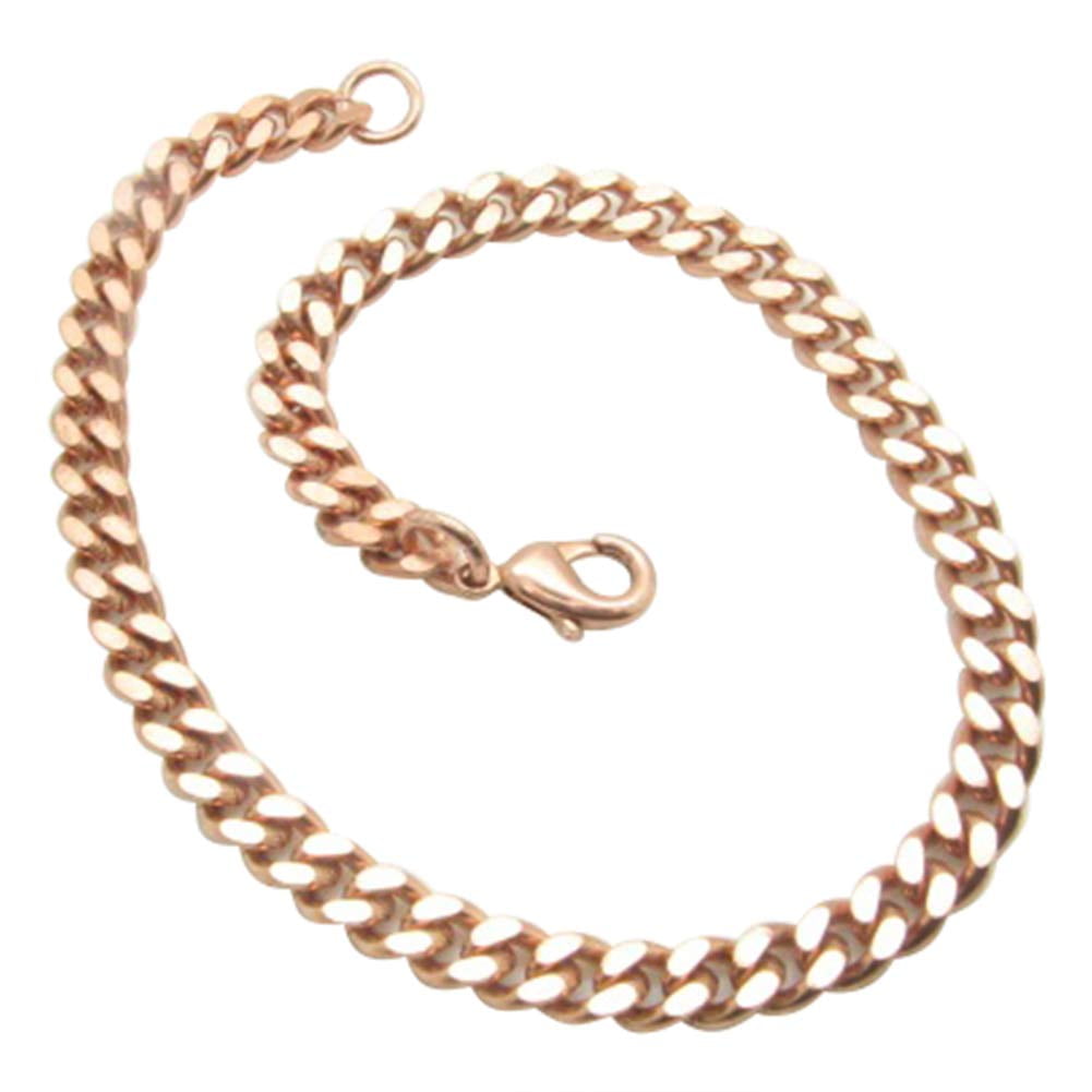Solid Copper 3/8 of an inch wide Men's 10 Inch Link Bracelet CB661G. 