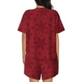 thumbnail image 3 of Lsque Christmas Red Snowflakes Women's Short-Sleeved Pajama Set - 2 Piece Soft and Lightweight Sleepwear Set-3X-Large, 3 of 9