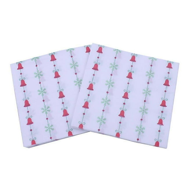 Printed Holiday Napkins for Festive Gatherings, Disposable and Safe to Use