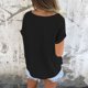 thumbnail image 4 of mfyjkho Tops Para Mujer, Camiseta De Verano De Manga Corta Con Cuello Redondo Y Color Liso Para Mujer Tops De Gimnasio Para Mujer M, 4 of 7