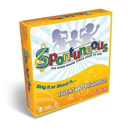 Spontuneous - The Song Game - Sing It or Shout It - Talent NOT Required (Best Family / Party Board Games for Kids, Teens, Adults - Boy & Girls Ages 8 & (Best Car Games For Android 2019)