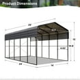 thumbnail image 4 of SUMMIT LIVING 14' x 25' Metal RV Carport with Galvanized Roof, Heavy Duty Outdoor Garage and Shelter, 4 of 12