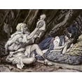 thumbnail image 2 of Tissot, James 24x19 Black Ornate Wood Framed with Double Matting Museum Art Print Titled - Birth of Noah, 2 of 4