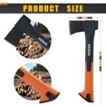 thumbnail image 2 of X7 Hatchet Axe, 14” Camping Axe for Wood Splitting & Kindling with Nylon Hollow Handle, Anti-Slip Shock Absorption Grip Outdoor Survival, Firewood, Hiking Yard Tools, 2 of 6