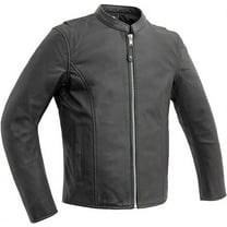 First Mfg Co - Bambino - Boy's Motorcycle Black Leather Jacket - 6 - Action Back Grommets Gussets Side Relief Zippers