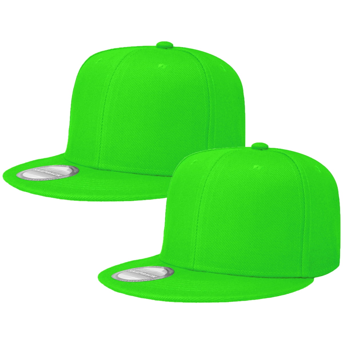 Classic Snapback Hat Cap Blank Adjustable Brim High Top Hip Hop Style Plain Tone Baseball Cap 