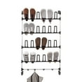 thumbnail image 3 of Organize It All 12 Pair over the Door Plastic Shoe Rack with Accessory Hooks, 3 of 6