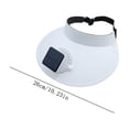 thumbnail image 3 of White Summer 2 In 1 Sunshade Fan Round Cap Solar Powered For Outdoor Toy Plastic, 3 of 7