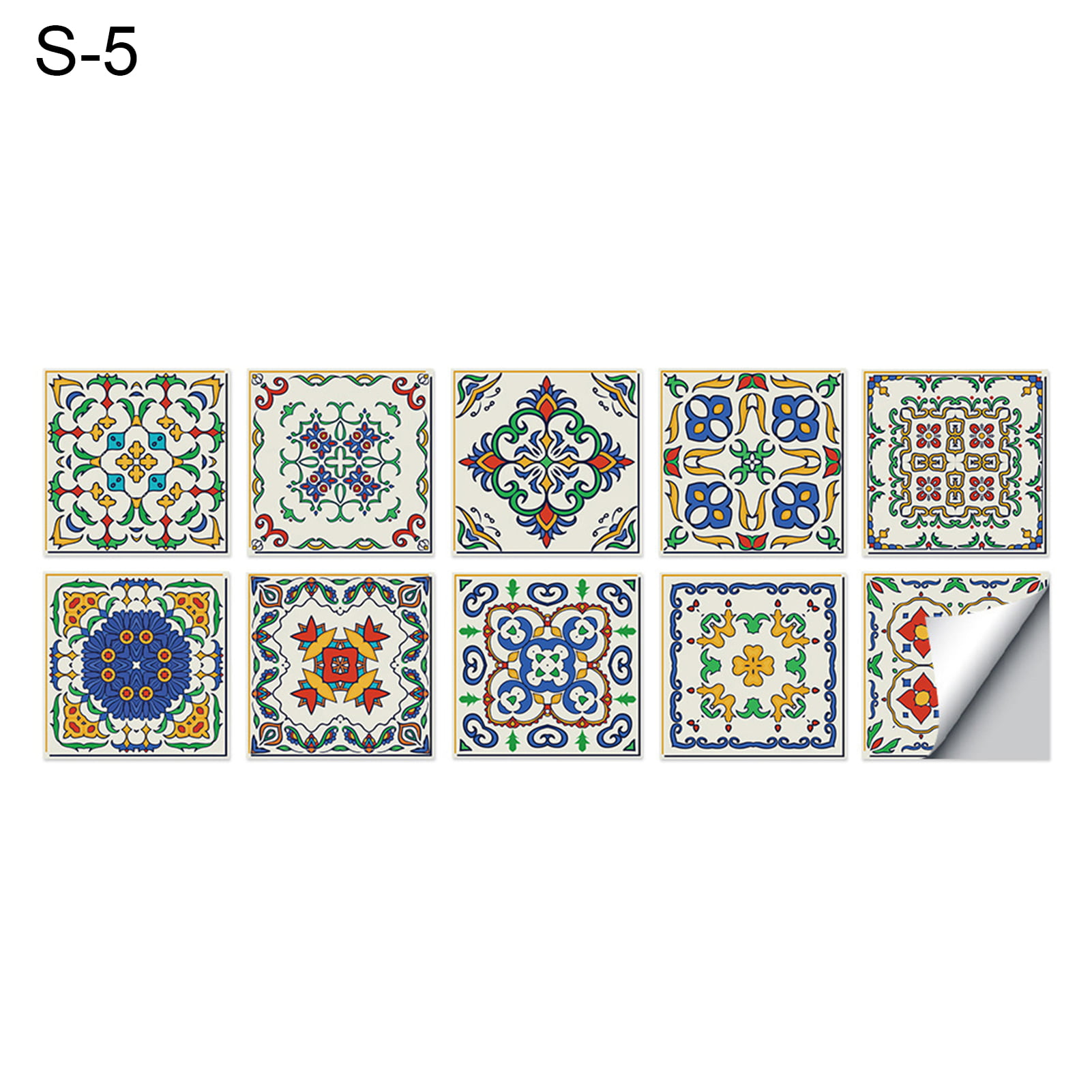 wall moroccan style geometric symmetry tile sticker diy kitchen home decor FT