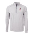 thumbnail image 2 of Men's Cutter & Buck  Heather Gray Louisville Cardinals Alumni Logo Adapt Eco Knit Heathered Recycled Quarter-Zip, 2 of 3