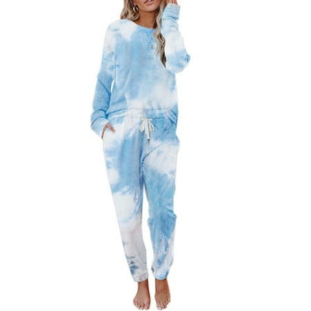 

Women s casual loose solid color pajamas suit