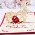 thumbnail image 2 of Tarjetas de felicitación 3D hechas a mano con sobre para San Valentín. Regalos para parejas., 2 of 6