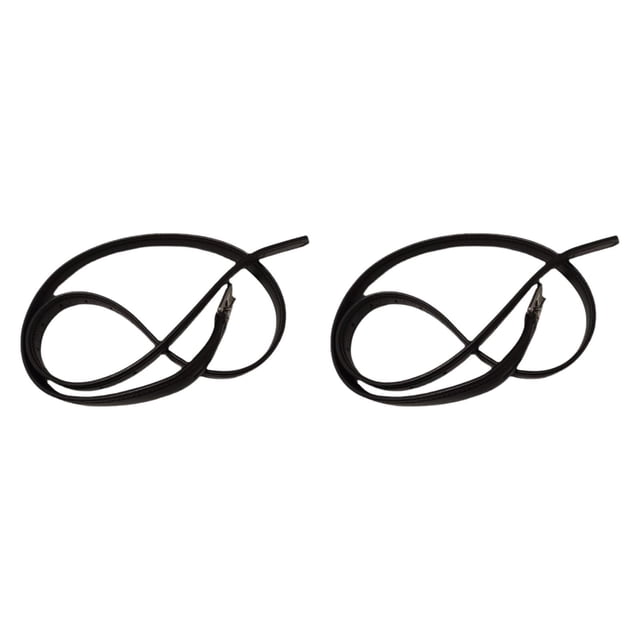 2pcs en inglés conteathers de estribo, equipo ecuestre, accesorios suaves de 55.12 pulgadas de longitud, ajustables con hebillas de acero inoxidable Negro