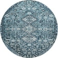 thumbnail image 2 of Addison Rugs Mayfield Premium Machine Washable Transitional Aztec Blue Round Rug, 8' x 8', 2 of 6