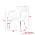 thumbnail image 3 of Inspired Home Donati Velvet Dining Chair set of 2, Emerald, 3 of 9