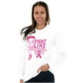 thumbnail image 5 of Breast Cancer Fight Like Betty Boop Women's Long Sleeve T Shirt Brisco Brands X, 5 of 5