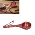 thumbnail image 2 of 9.8inch Long Handle Wooden Soup Spoons for Eating Mixing Stirring Cooking Kitchen Utensil Table Spoon[dark], 2 of 9