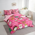 thumbnail image 3 of Manfei Merry Christmas Twin Bedding Sets 7-Piece,Cute Santa Claus Bedding Comforter Set,Xmas Dessert Cake Sheet Sets For Girls,Ultra Soft Home Decor Reversible, 3 of 8